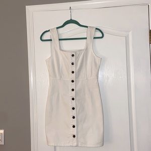 Denim Button-Up Mini Dress